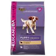 Корм Eukanuba Dog Puppy & Junior для щенков всех пород с ягненком и рисом 