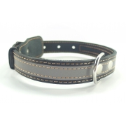 Ошейник Collar со светоотражающей лентой Black Medium