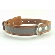 Ошейник Collar со светоотражающей лентой Brown Medium