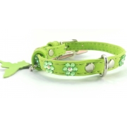 Ошейник Collar Glamour Flowers Green со стразами Extra Small